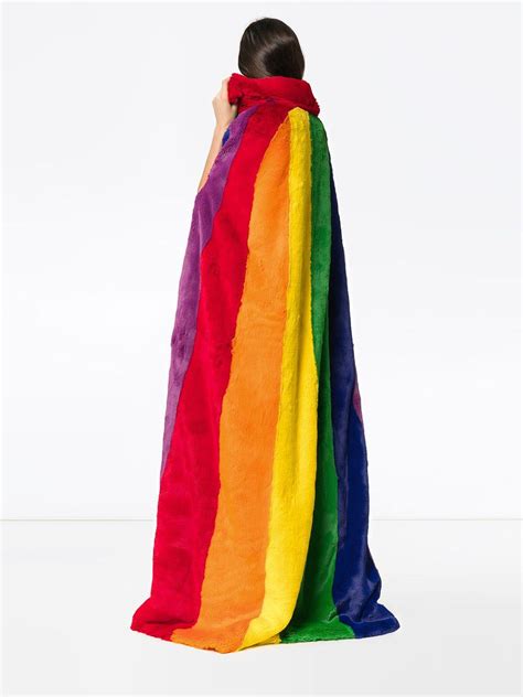 burberry rainbow fur cape|Women’s Ponchos & Capes .